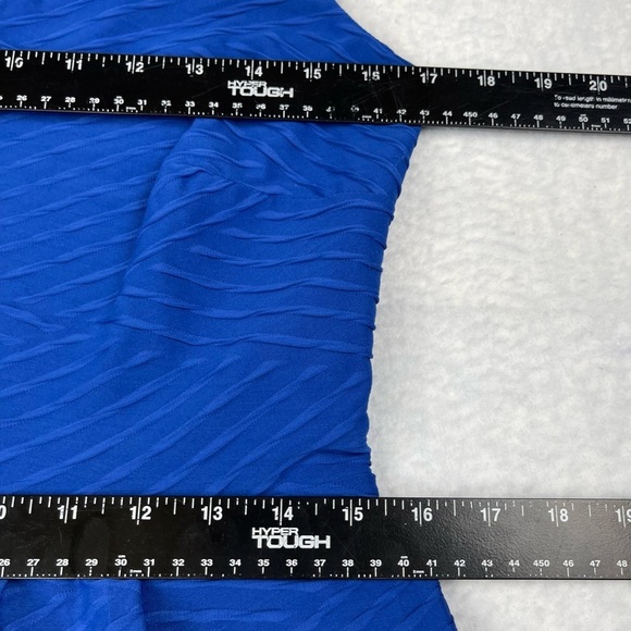 Enfocus Studio Dress Womens 8 Royal Blue Textured V-Neck‎ Sleeveless Stretch - Picture 5 of 9